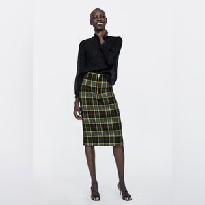Zara Women’s Black Polka Dot Semi-Sheer Blouse Top Size L